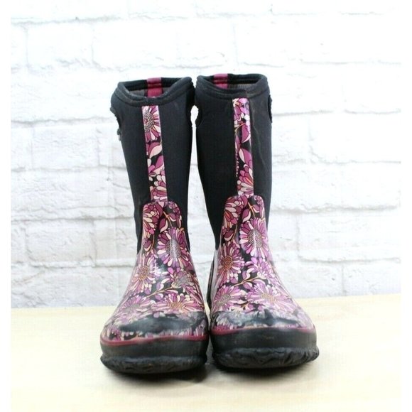Bogs Classic Mumsie Floral Print Insulated Waterproof Rain Boots US 5 - Picture 4 of 9